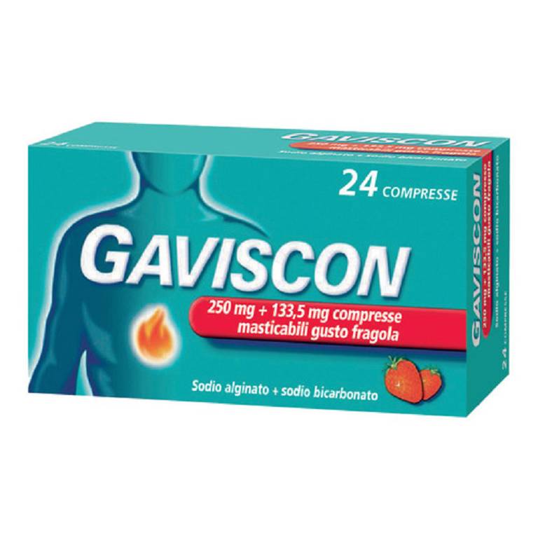 GAVISCON 24CPR FRAGOLA 250+133,5MG