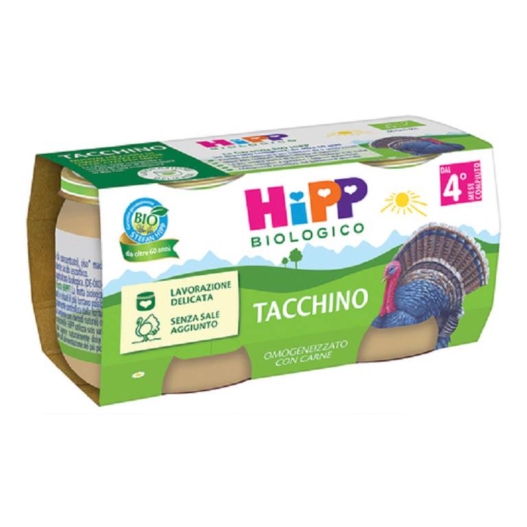 HIPP BIO OMOGENEIZZATO TACCHINO 2X80G