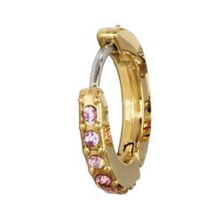ORECCHINI KIDS ROSE CRYSTAL HOOP