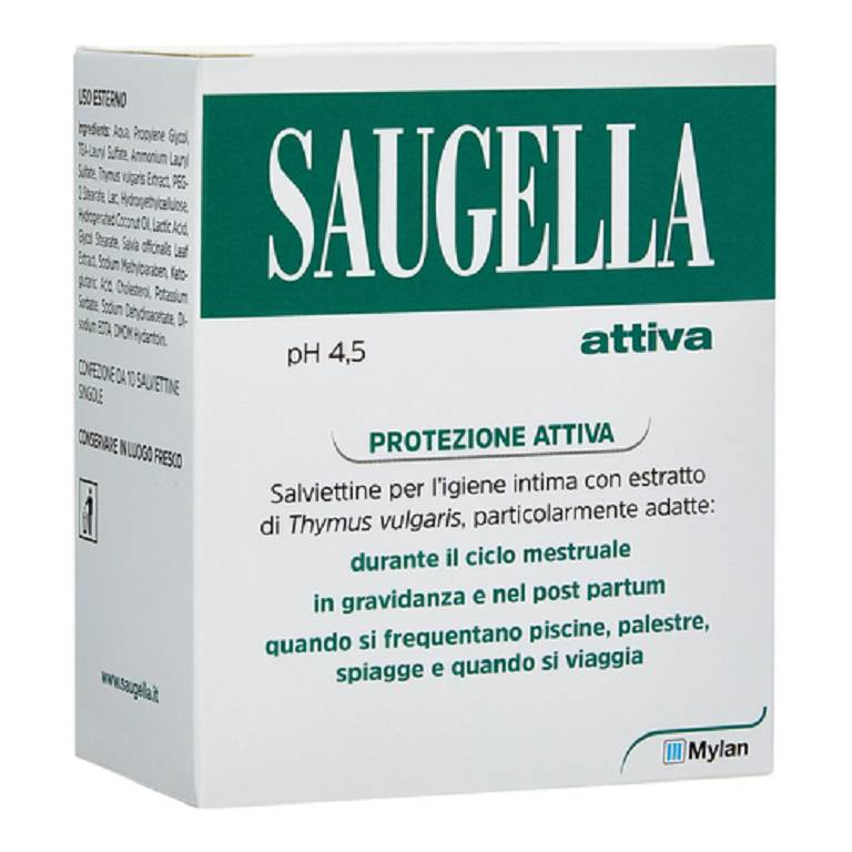 SAUGELLA ATTIVA SALVIETTE 10PZ