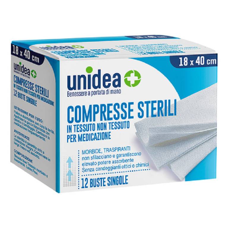 UNIDEA GARZA COTONE 18X40CM 12PZ