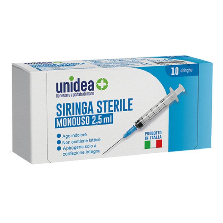 UNIDEA SIRINGA 2,5ML MONOUSO 10P